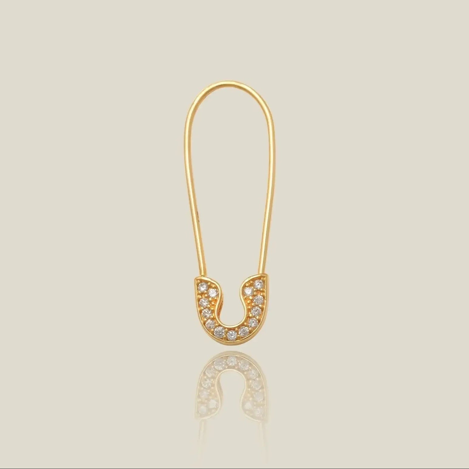 14K Solid Gold Safety Pin Ring – Anygolds