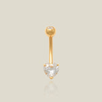 Heart Stone Curved Barbell - Anygolds