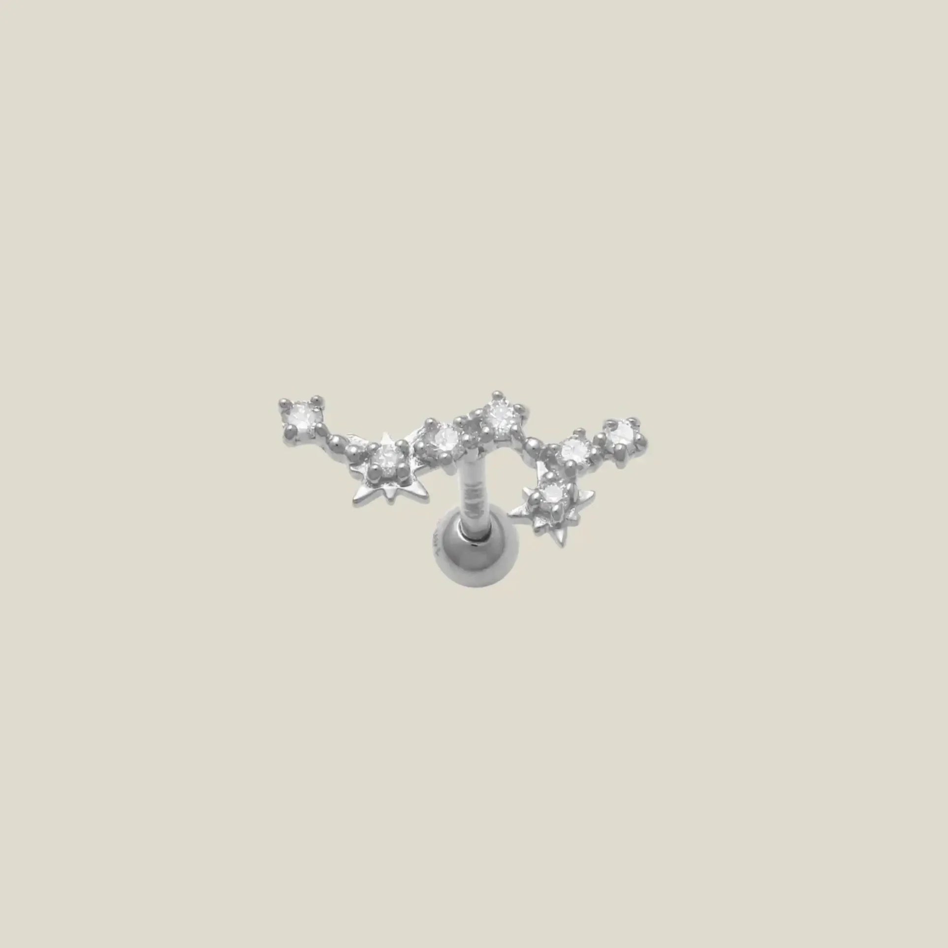 14K Solid Gold Diamond Climber Star Constellation Stud – Anygolds