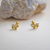 Diamond Olive Leaf Stud (Internal | External)