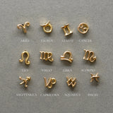 14K Solid Gold Zodiac Sign Stud – Anygolds