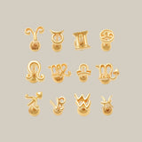 14K Solid Gold Zodiac Sign Stud – Anygolds