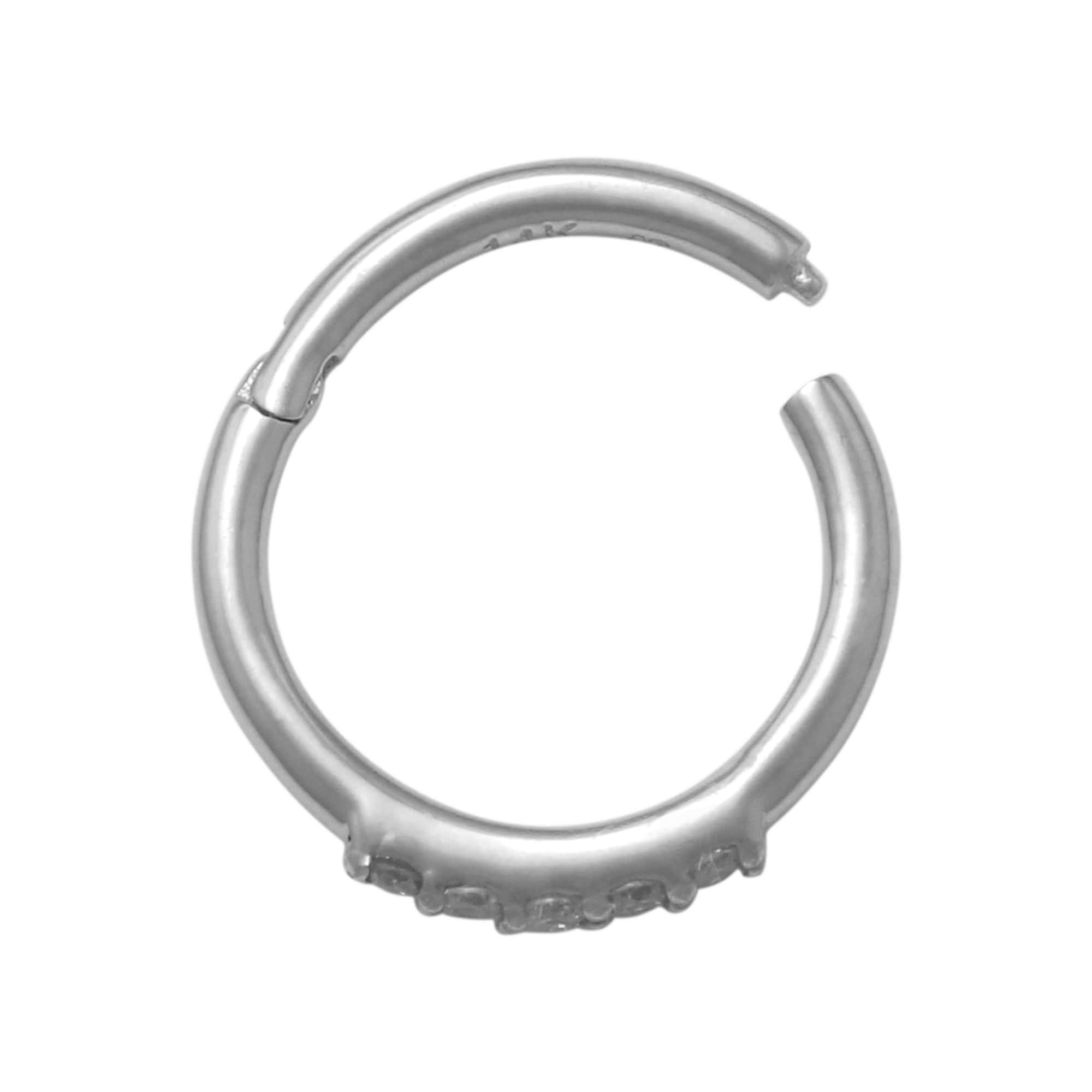 Diamond Prong Point Hoop - Anygolds