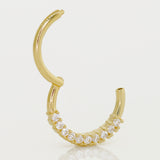 CZ Half Stone Hoop - Anygolds