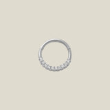 CZ Half Stone Hoop