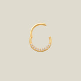 CZ Half Stone Hoop