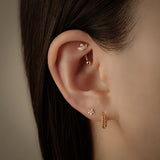 Marquise Lotus Flower Curved Barbell