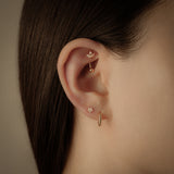 Marquise Lotus Flower Curved Barbell