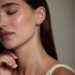 14K Solid Gold Marquise Curved Leaf Stud – Anygolds