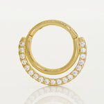 Double CZ Row Hoop - Anygolds