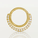 Double CZ Row Hoop - Anygolds