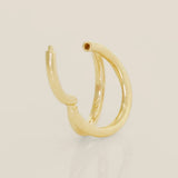 14K Solid Gold Double Hoop Septum Ring – Anygolds