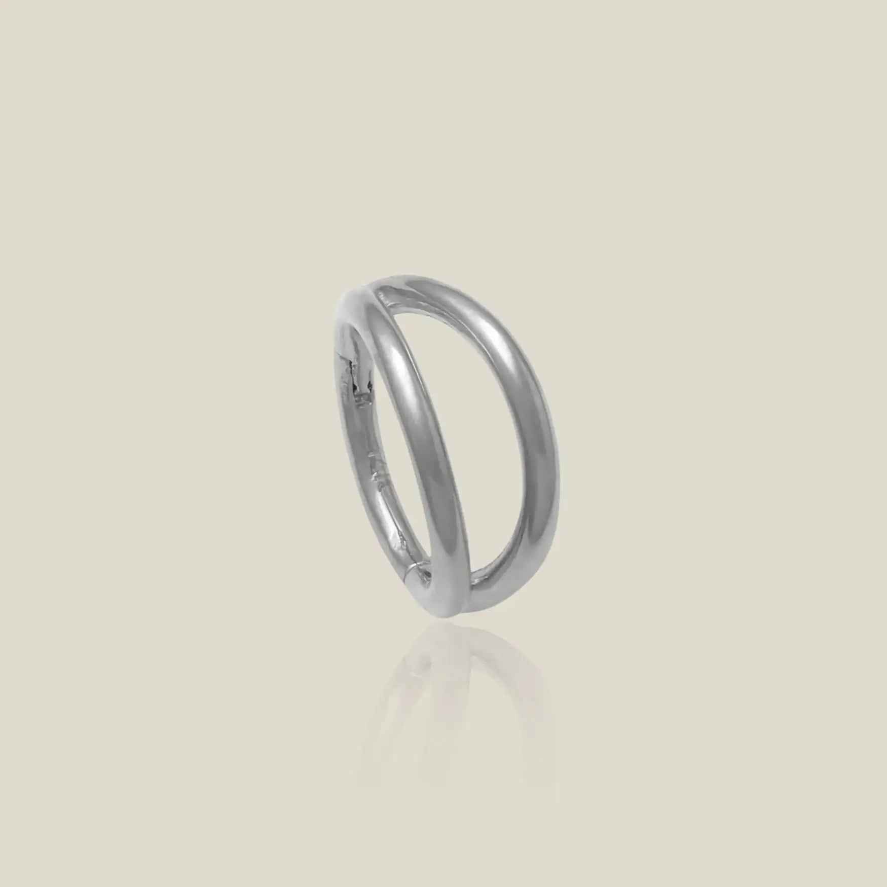 14K Solid Gold Double Hoop Septum Ring – Anygolds