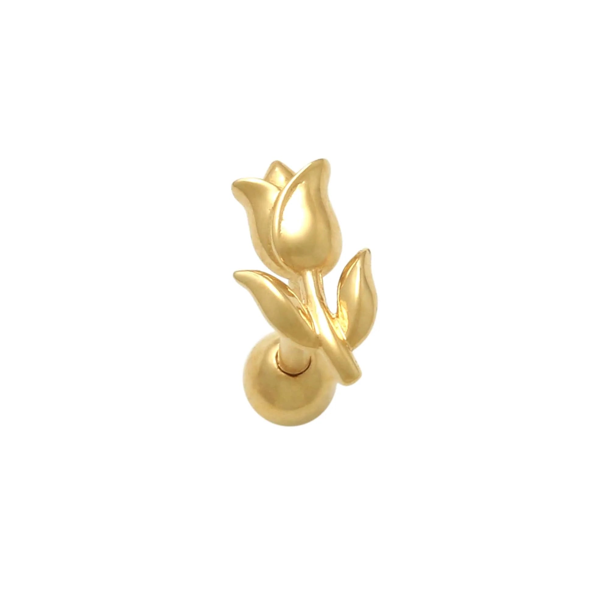 Tulip Flower Stud - Anygolds