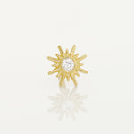 Sun with CZ Round Stud - Anygolds