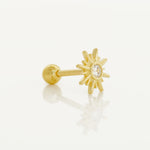 Sun with CZ Round Stud - Anygolds