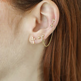 Double Star Drop Stud