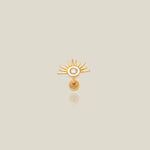 Bezel Sunburst Stud - Anygolds