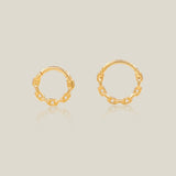 Square Chain Link Hoop - Anygolds