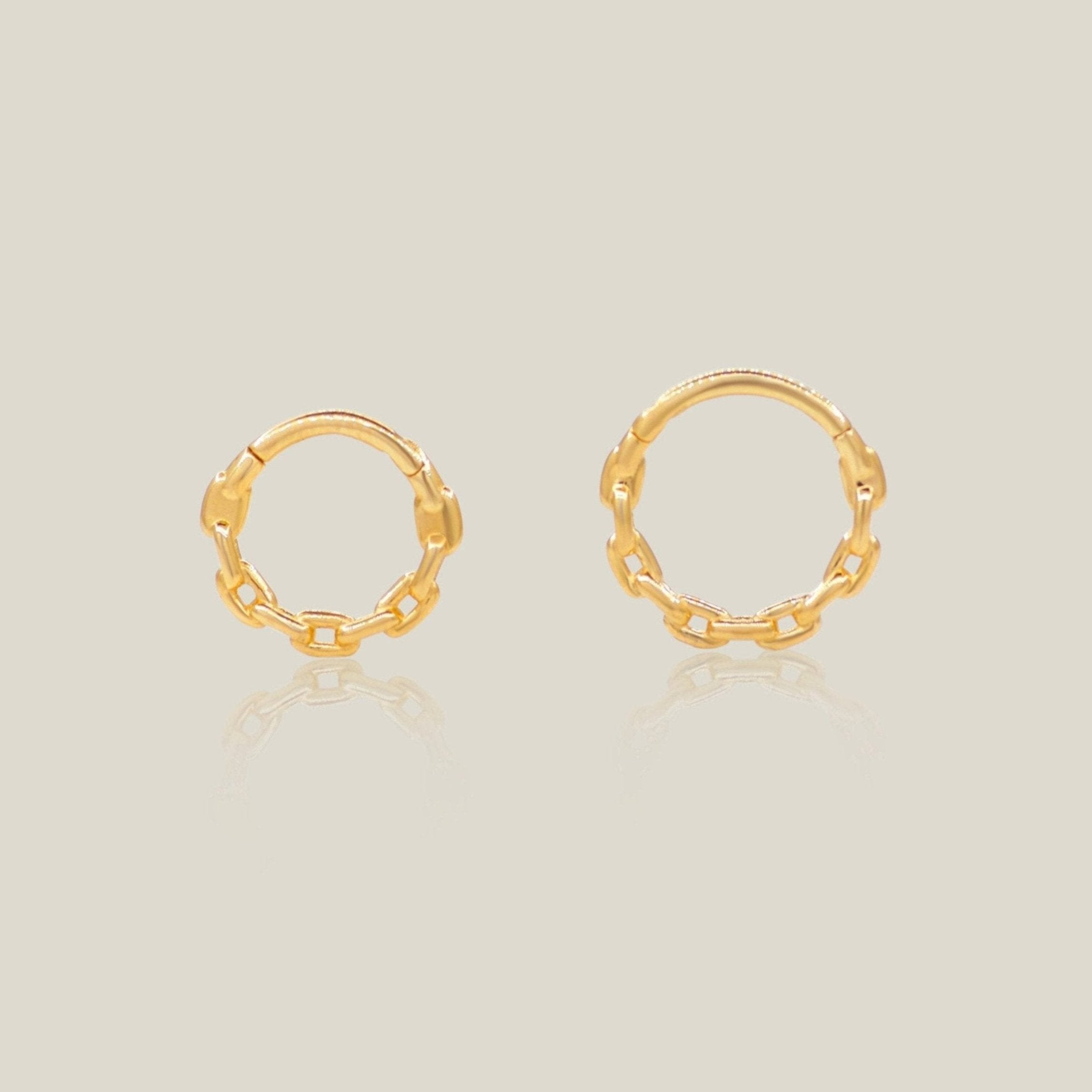 Square Chain Link Hoop - Anygolds