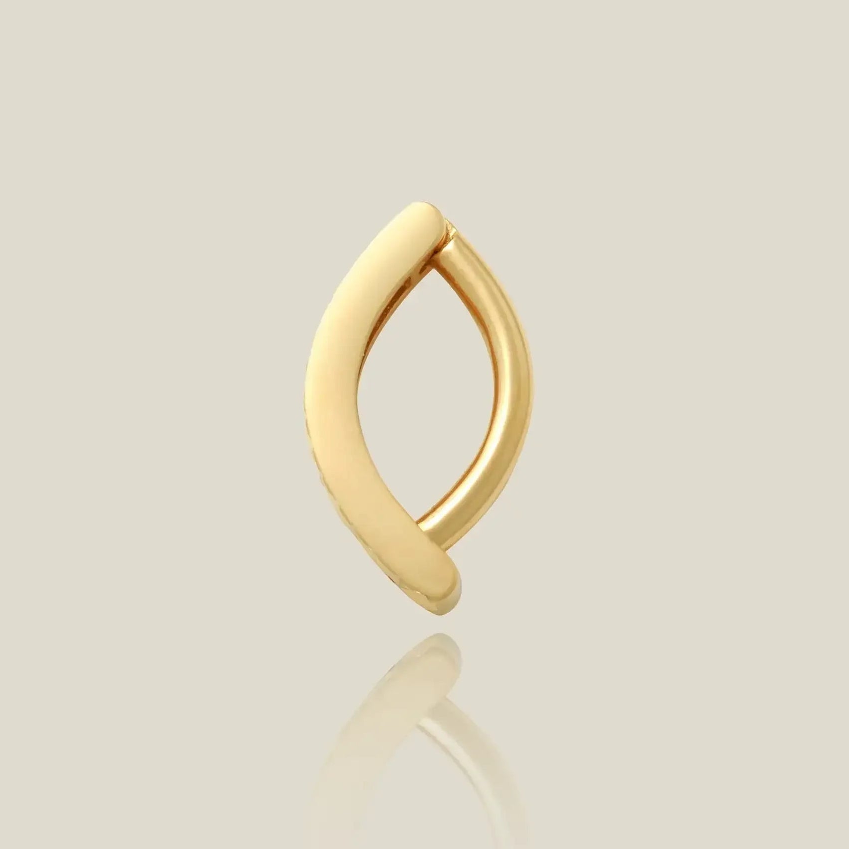 14K Solid Gold Diamond-Cut Navel Clicker Ring – Anygolds