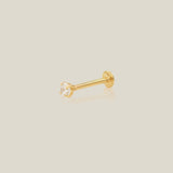 Round CZ Stud (Internal Thread) - Anygolds