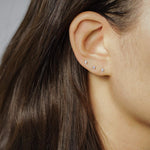14K Solid Gold Round CZ Stud – Anygolds