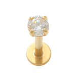 Round CZ Stud (Internal Thread) - Anygolds