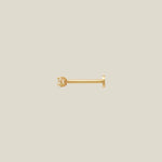 14K Solid Gold Round CZ Stud – Anygolds