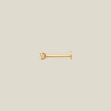 14K Solid Gold Round CZ Stud – Anygolds