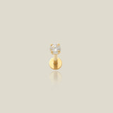 Round CZ Stud (Internal Thread) - Anygolds