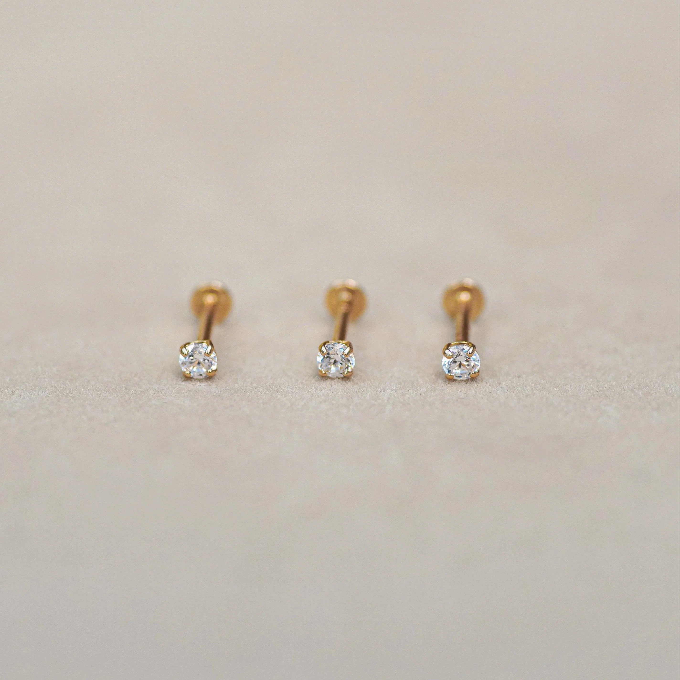 Round CZ Stud (Internal) - Anygolds