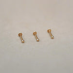 14K Solid Gold Round Ball Stud – Anygolds