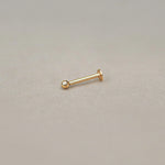14K Solid Gold Round Ball Stud – Anygolds