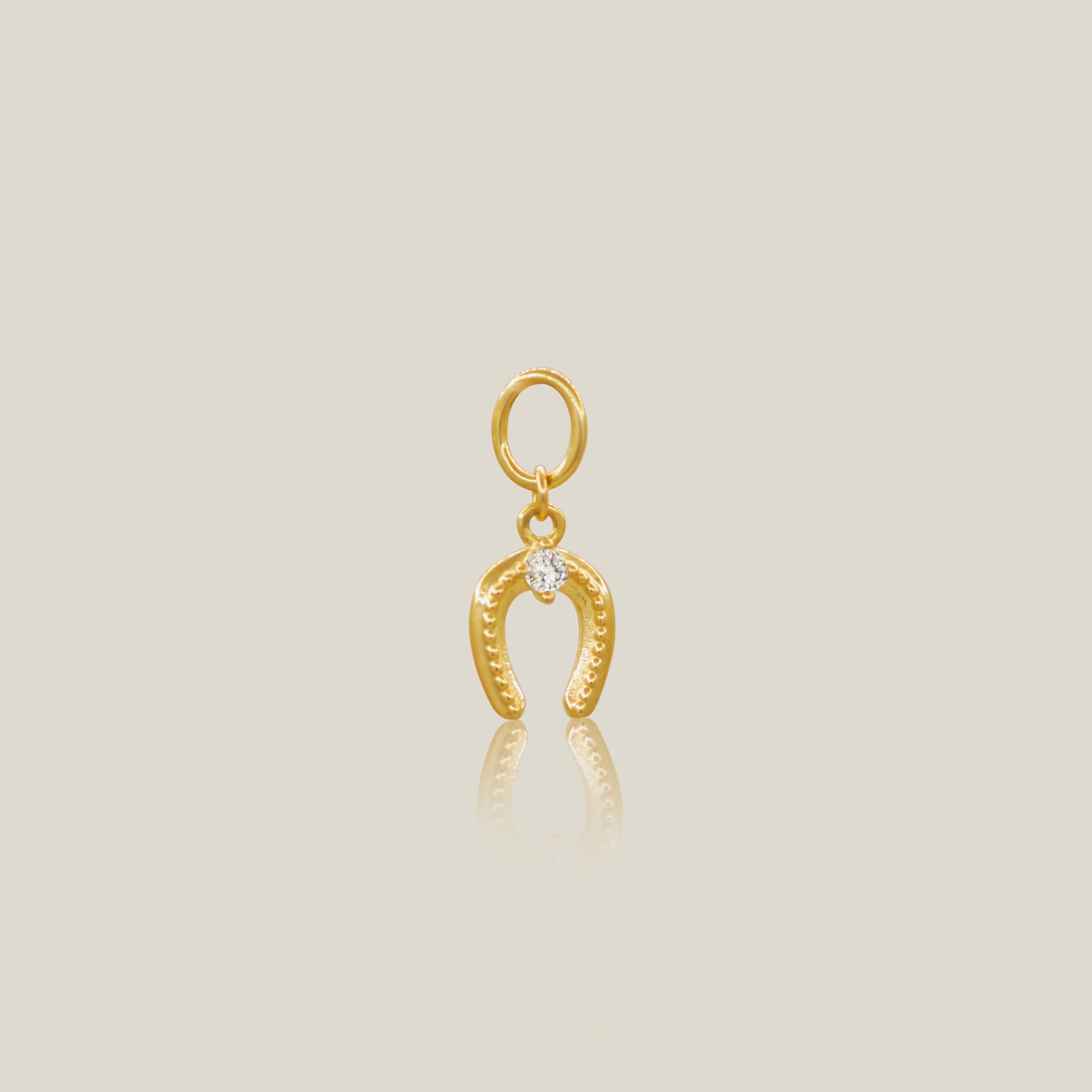 Stone & Horseshoe Charm - Anygolds