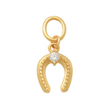 Stone & Horseshoe Charm - Anygolds