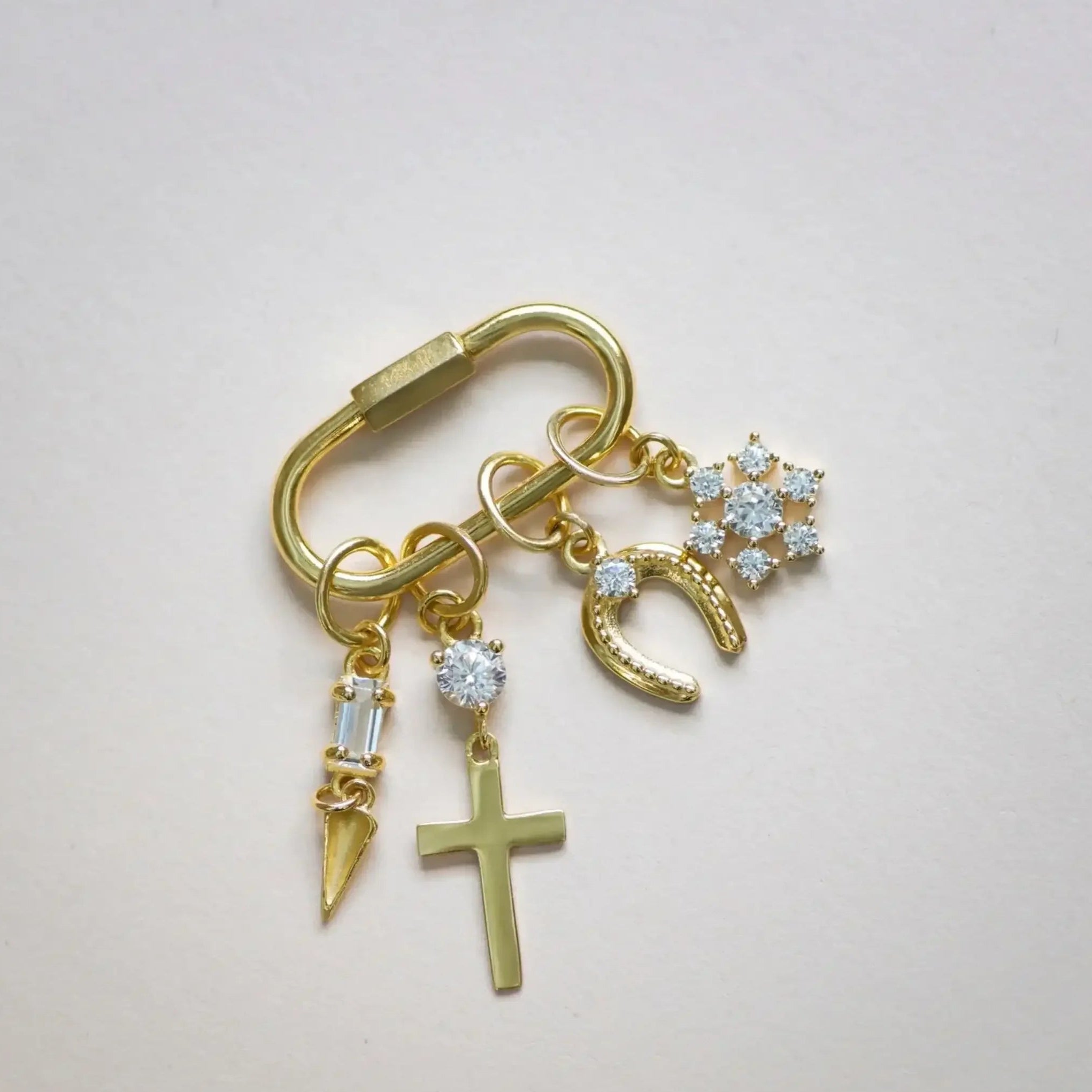 14K Solid Gold Pavé Snow Flower Stone Charm – Anygolds