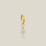 Pavé Snow Flower Stone Charm - Anygolds