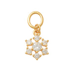 Pavé Snow Flower Stone Charm - Anygolds