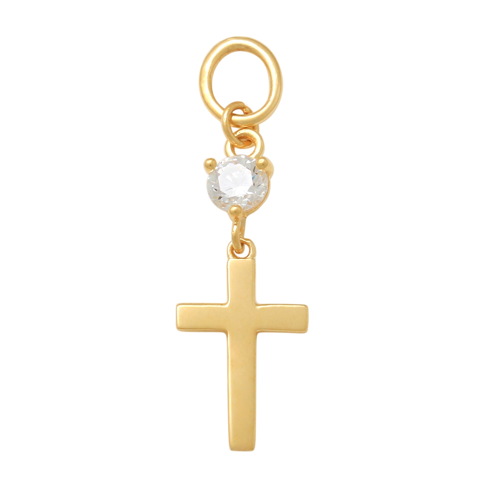 Stone & Cross Charm - Anygolds