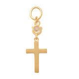 Stone & Cross Charm