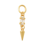 Baguette Stone Spike Charm - Anygolds