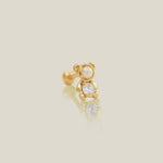 Pearl & Stone Teddy Bear Stud - Anygolds