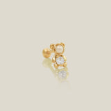 Pearl & Stone Teddy Bear Stud - Anygolds