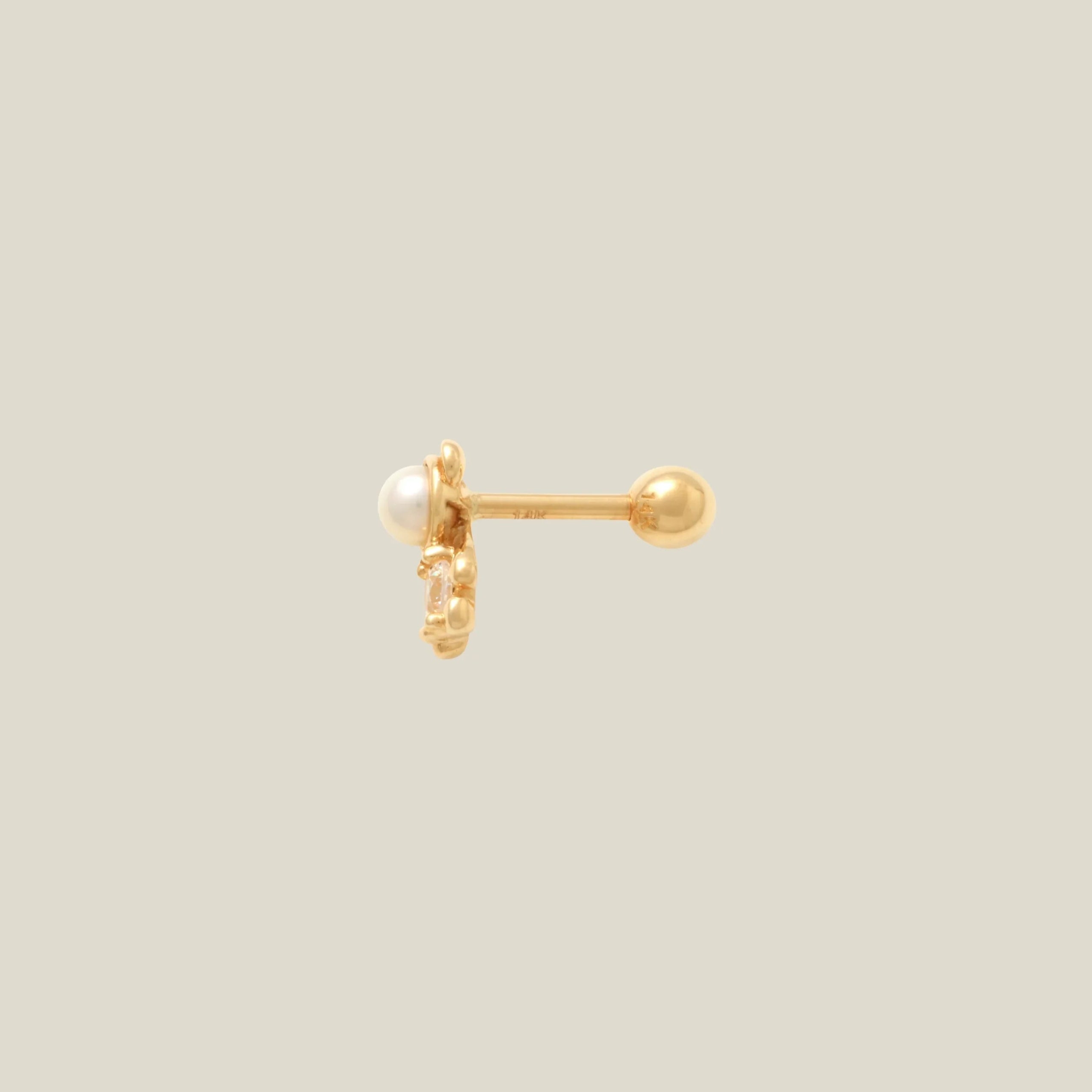 Pearl & Stone Teddy Bear Stud (Internal | External) - Anygolds