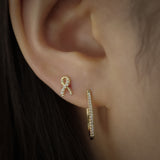 CZ Memorial Ribbon Stud (Internal | External)