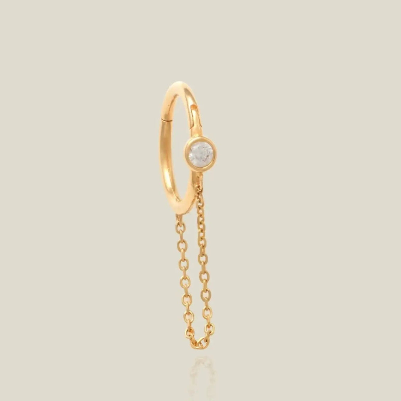 CZ Chain Clicker Hoop - Anygolds