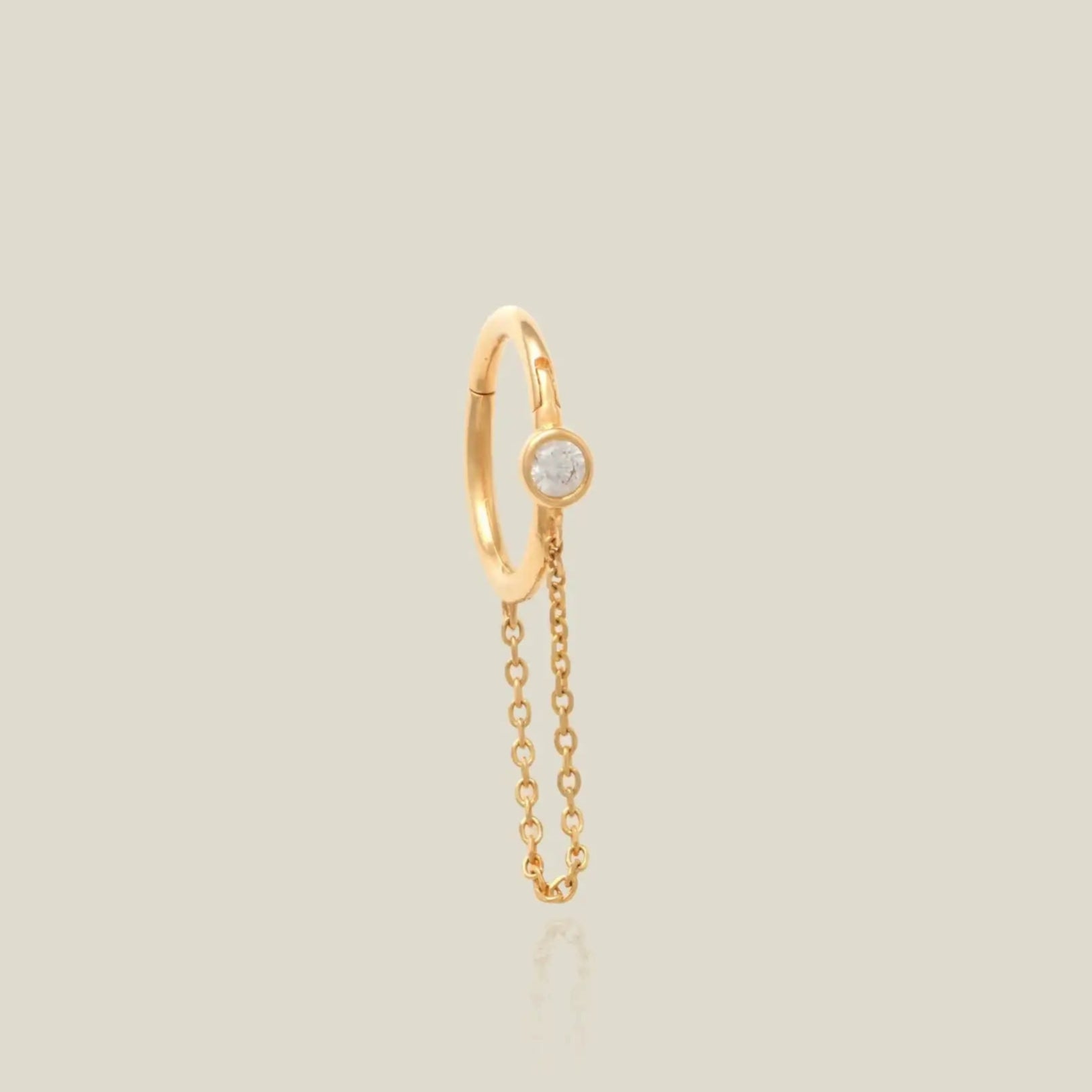 CZ Chain Clicker Hoop - Anygolds