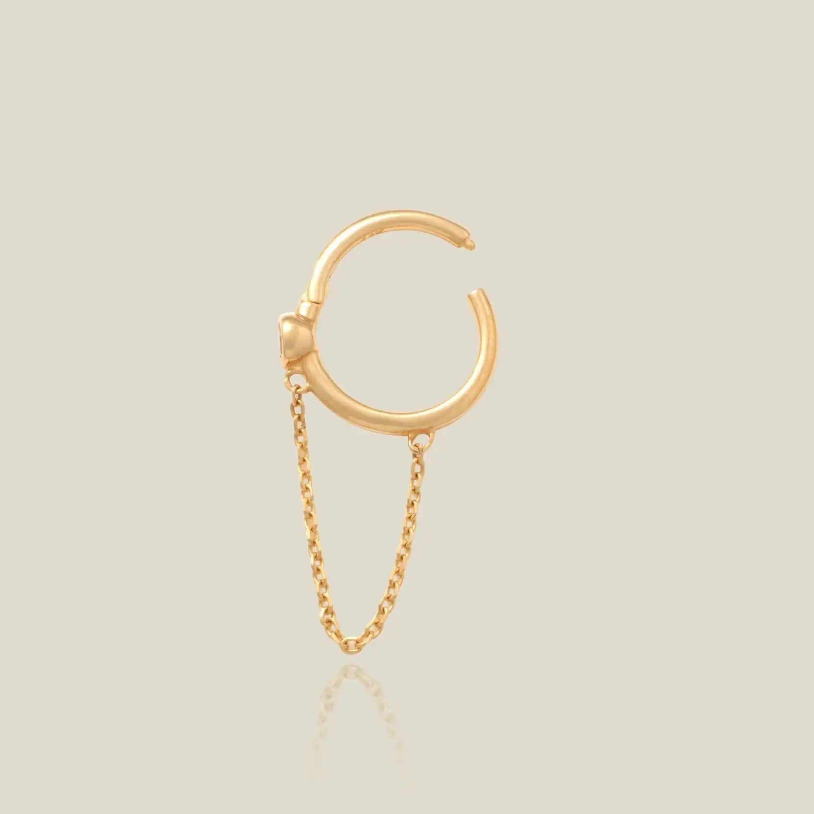 CZ Chain Clicker Hoop - Anygolds