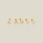 Essential Stacking Stud - Triforce, Heart, Triangle, Star, and Clover - Anygolds